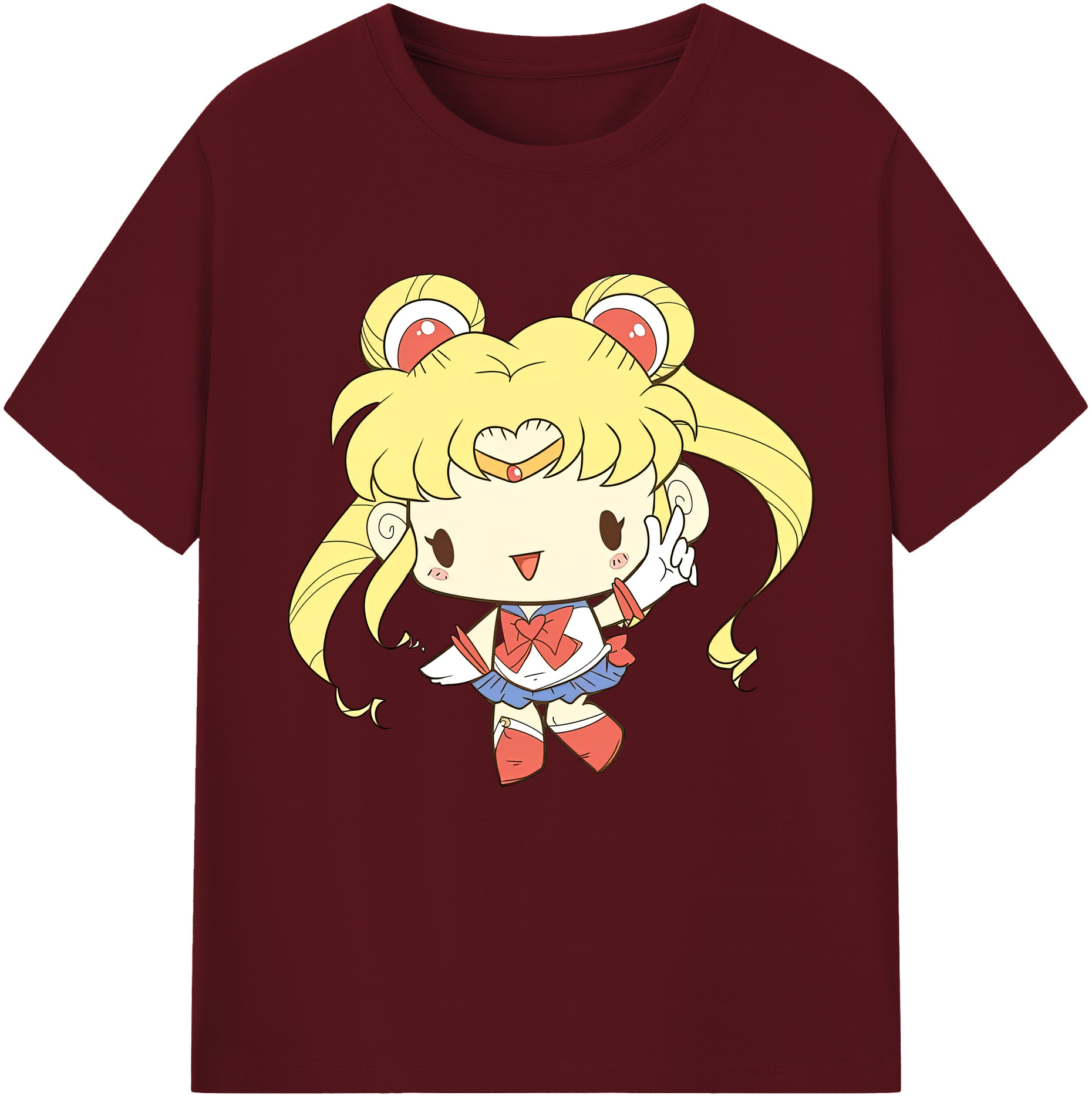 （画像用） 美少女戦士セーラームーン 月野 うさぎ つきの うさぎ Sailor Moon Tsukino Usagi 綿100％半袖Tシャツ（フロントプリント）